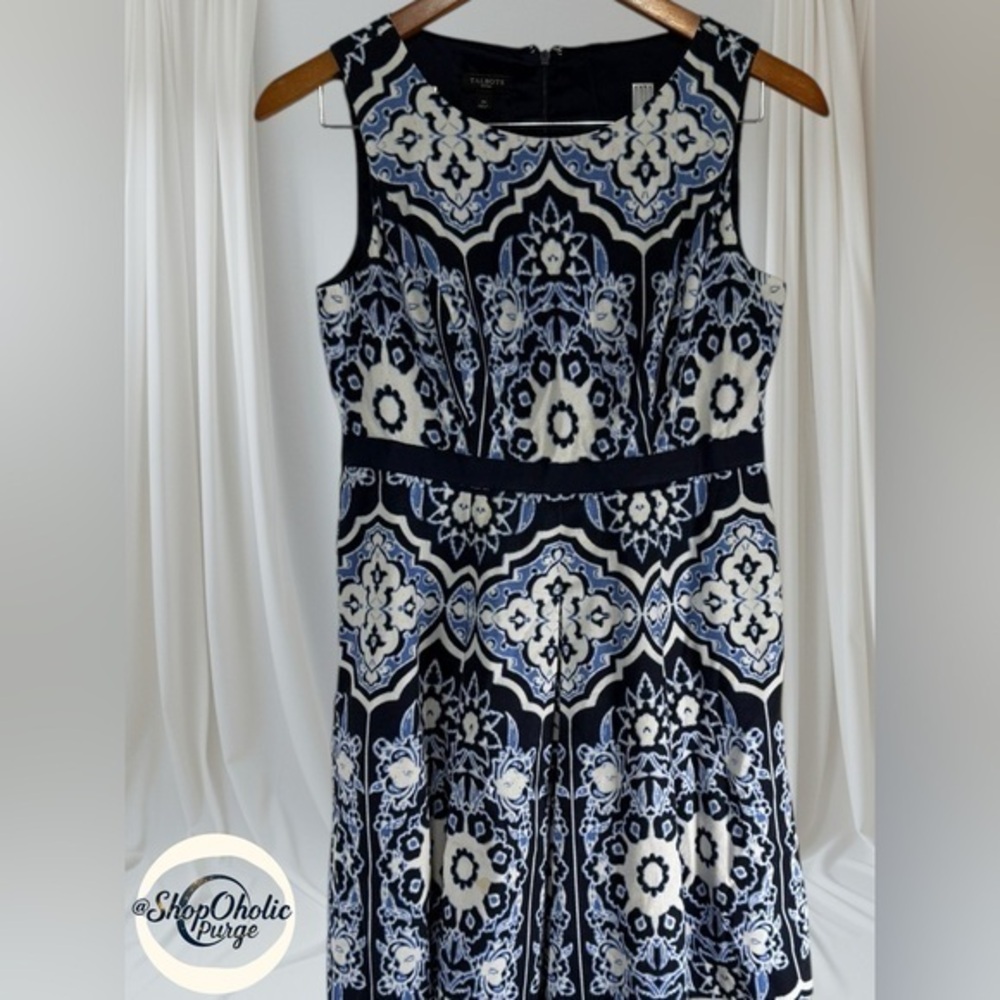 Talbots Dress Paisley pattern Petites size 4 Sleeveless Dress summer
